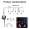 Solar 3M 120LED Star Moon Curtain String Lights Outdoor Decorative LED Fairy Lights For Garden Pati 5