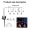 Solar 3M 120LED Star Moon Curtain String Lights Outdoor Decorative LED Fairy Lights For Garden Pati 5