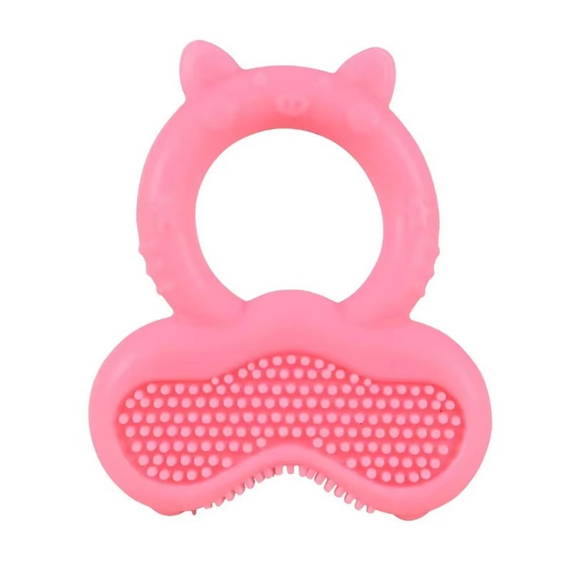 Silicone Baby Teether Ring Cute Animal Shape Soothing Chew Toy 6