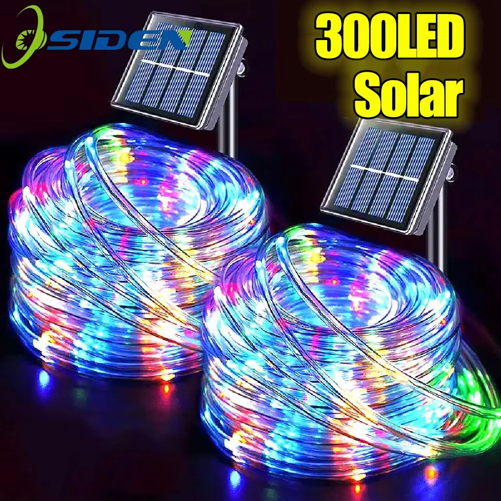 Solar 104 FT 300LED Multicolor Outdoor Tube Lights With 8 Lighting Modes Waterproof Fairy Garden Pa 0