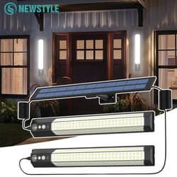 solar 316/158led motion sensor outdoor wall mount led security light waterproof for garden fence yard camping