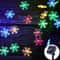 Solar LED Snowflake Fairy String Lights Outdoor 8Mode Waterproof Garden Patio Christmas Tree Party 0