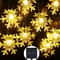 Solar LED Snowflake Fairy String Lights Outdoor 8Mode Waterproof Garden Patio Christmas Tree Party 3