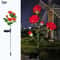 Solar 5Head Rose Flower LED Outdoor Landscape Light Waterproof Garden Lawn Yard Path Decorative Lam 9