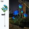 Solar 5Head Rose Flower LED Outdoor Landscape Light Waterproof Garden Lawn Yard Path Decorative Lam 10
