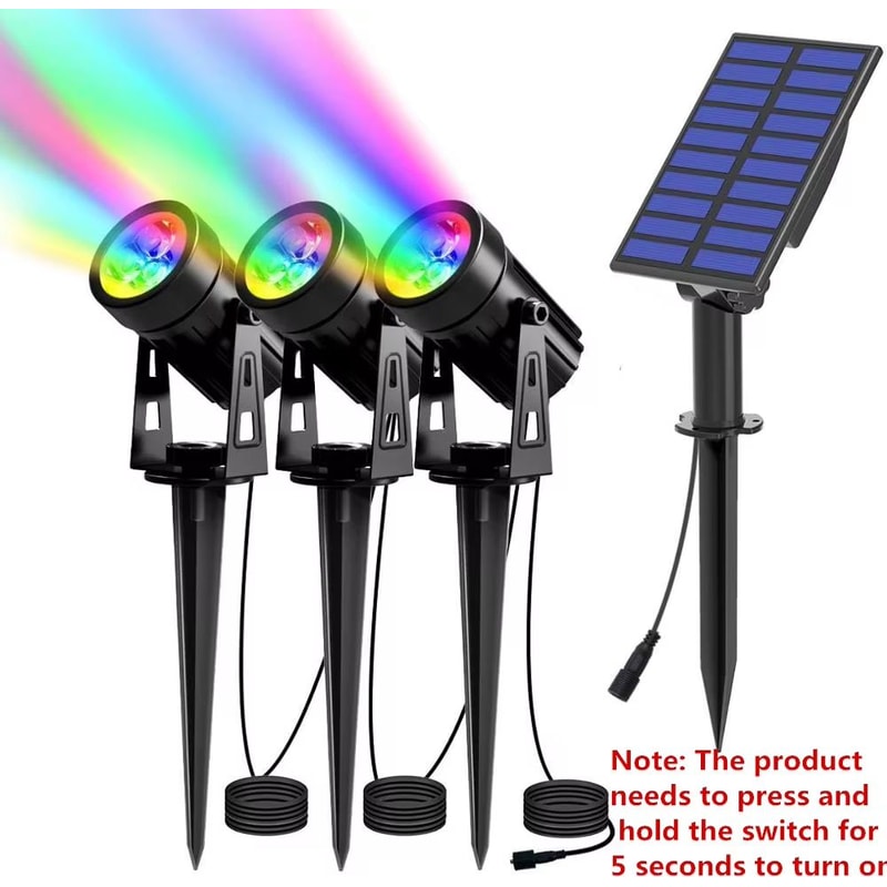 Solar Powered IP65 Outdoor LED Spotlight Waterproof Landscape Yard Garden Tree Lamp 9