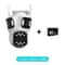 ThreeLens PTZ Outdoor WiFi IP Security Camera 6K4K AutoTracking Wireless CCTV With TripleScreen Mon 9