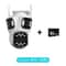 ThreeLens PTZ Outdoor WiFi IP Security Camera 6K4K AutoTracking Wireless CCTV With TripleScreen Mon 10