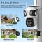ThreeLens PTZ Outdoor WiFi IP Security Camera 6K4K AutoTracking Wireless CCTV With TripleScreen Mon 2