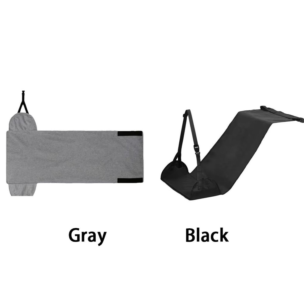 Adjustable Travel Foot Hammock For Flights LongHaul Plane Leg Rest Support 5