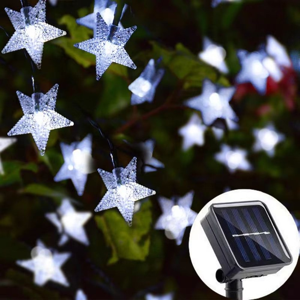 Solar Star String Lights 164ft 23ft 394ft Outdoor LED Fairy Lights For Garden Patio Christmas Wed 6