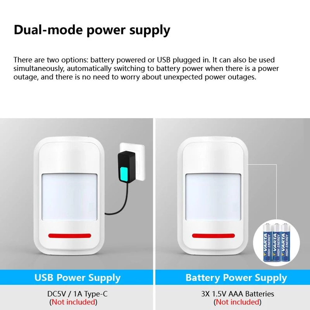 HighSensitivity PIR Motion Sensor Alarm With 120dB Siren And Remote Control 3