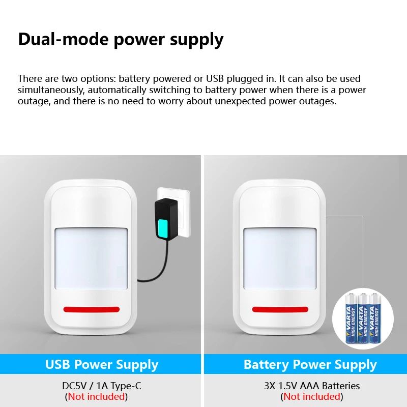 HighSensitivity PIR Motion Sensor Alarm With 120dB Siren And Remote Control 3