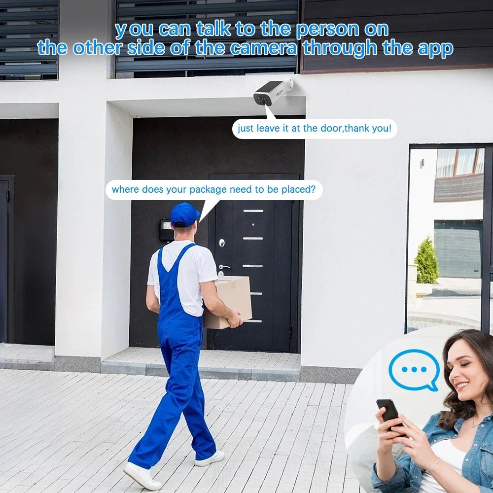 ARCCTV 4MP Solar WiFi Outdoor Security Camera Kit With Humanoid Detection Siren 3