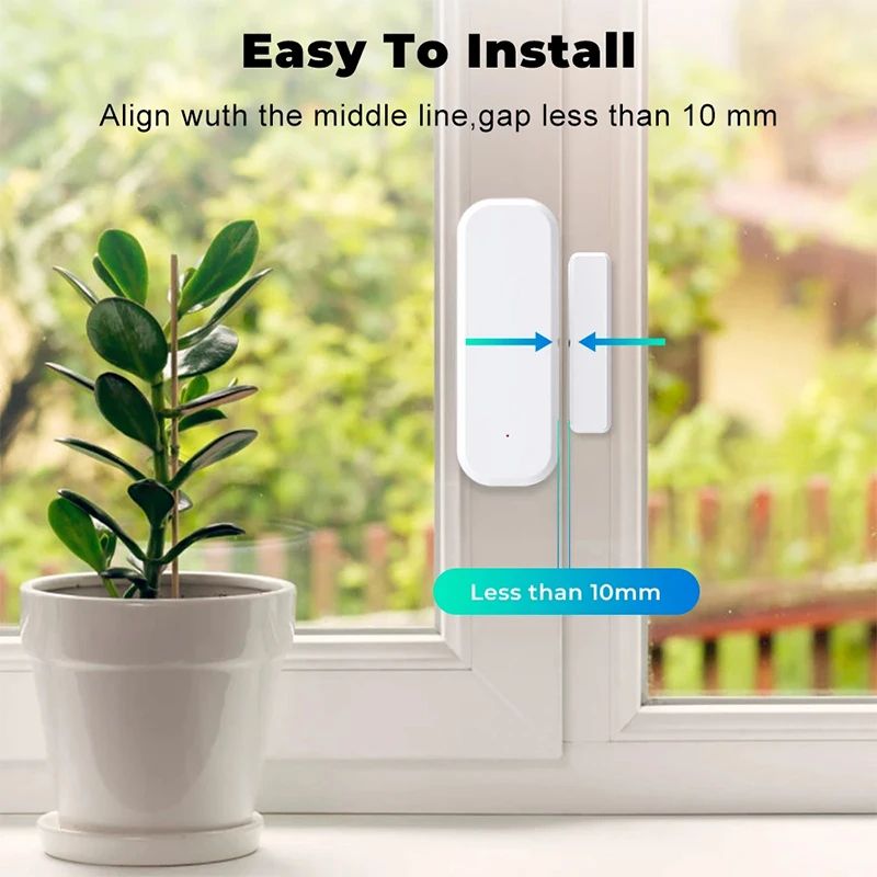 Tuya Smart WiFi Door And Window Sensor With App Alerts And Voice Control 1