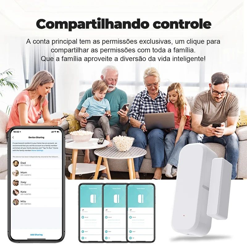 Tuya Smart WiFi Door And Window Sensor With App Alerts And Voice Control 5