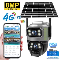 v380 8mp dual-lens solar 4g wifi outdoor security camera with pir human detection