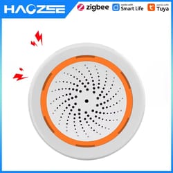 tuya zigbee smart siren alarm with 90db sound and light alert