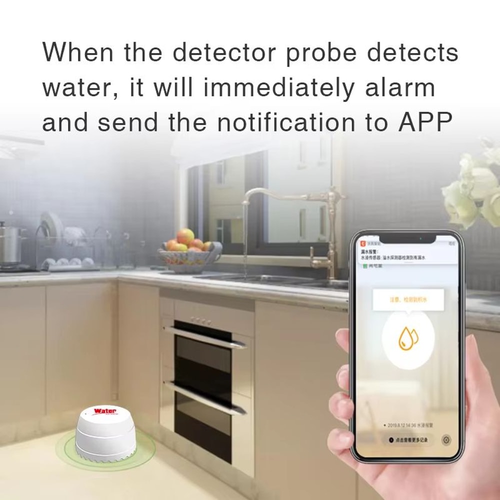 Tuya WiFi Smart Water Leak And Flood Sensor With App Alerts And AlexaGoogle Control 2