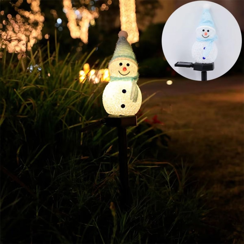 Solar Snowman Outdoor Garden Light Decorative Lawn Landscape Christmas Solar Lamp 7