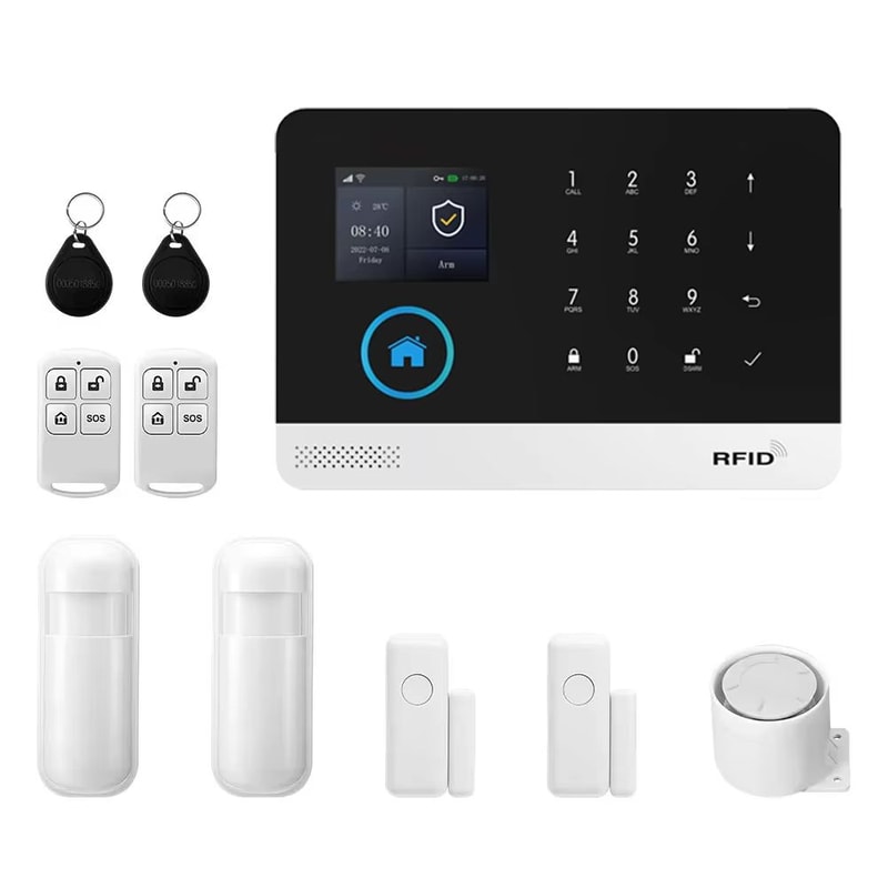 PGST Tuya Smart Life WiFi GSM 2G Home Alarm System Kit With Door And Motion Sensors 7