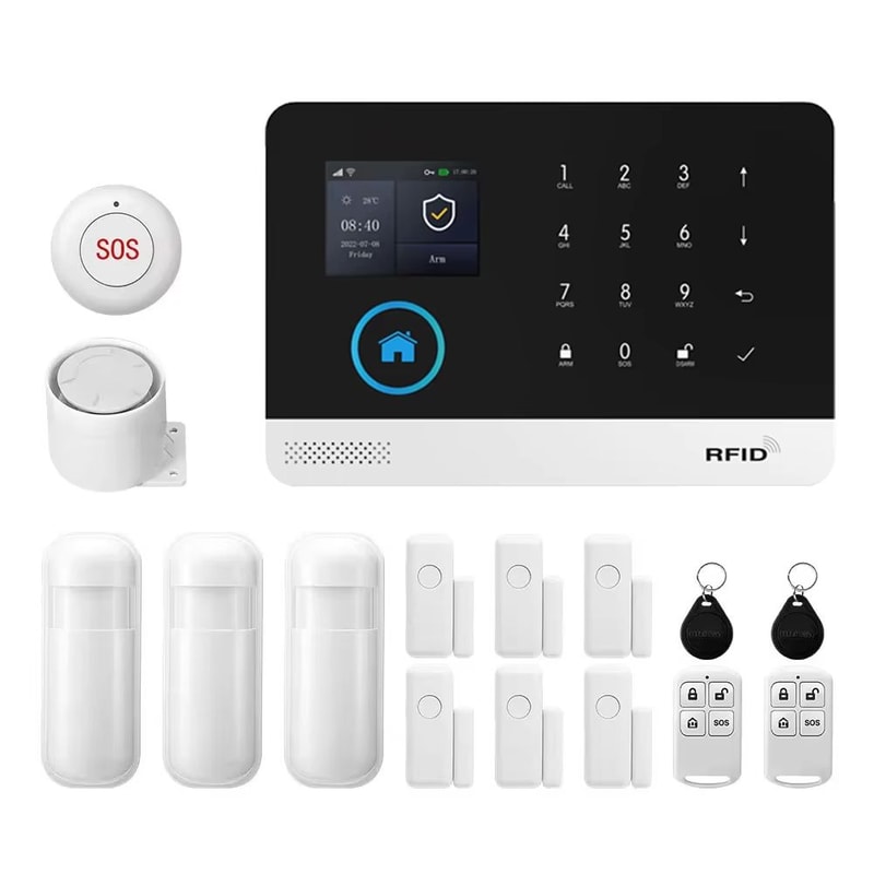 PGST Tuya Smart Life WiFi GSM 2G Home Alarm System Kit With Door And Motion Sensors 9