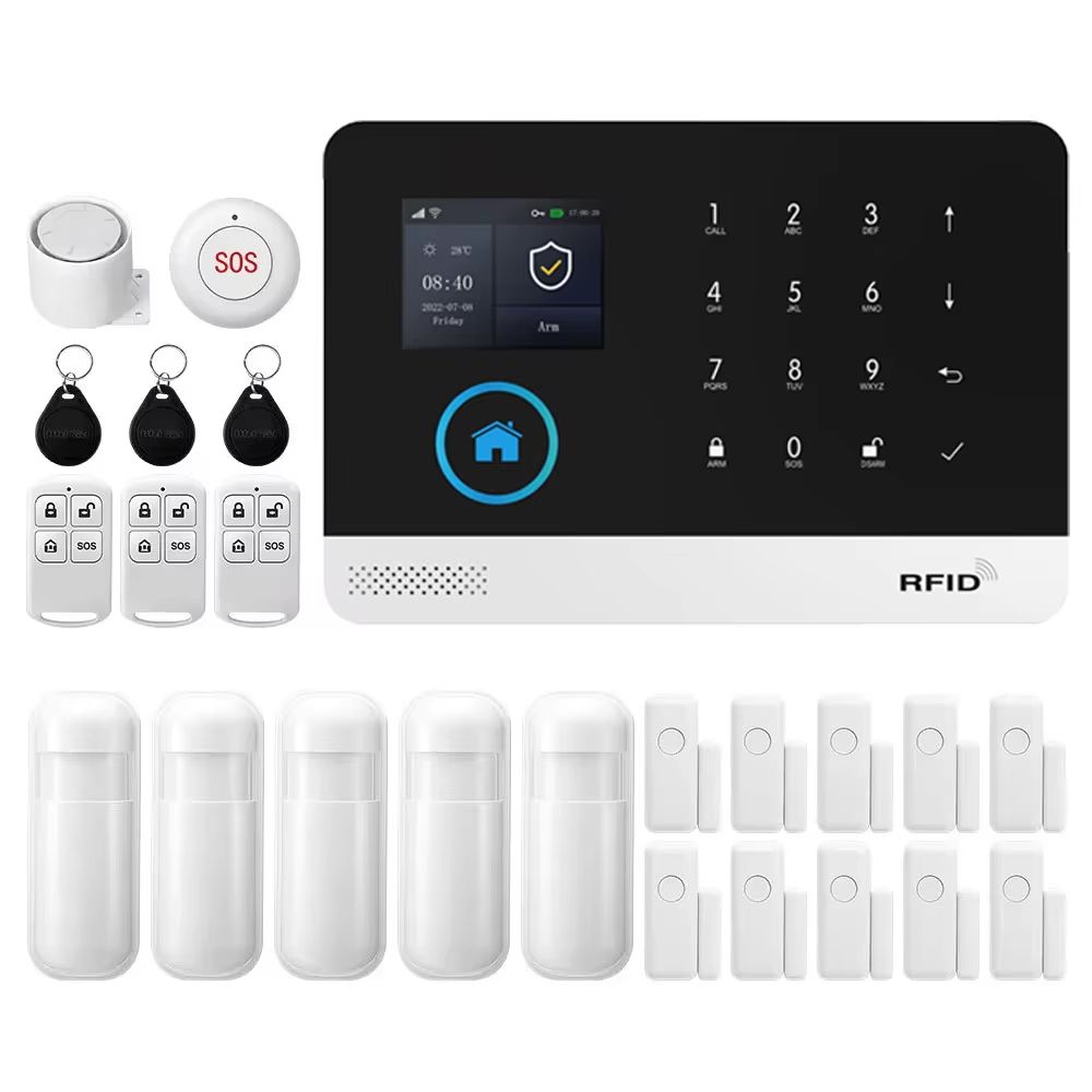 PGST Tuya Smart Life WiFi GSM 2G Home Alarm System Kit With Door And Motion Sensors 11