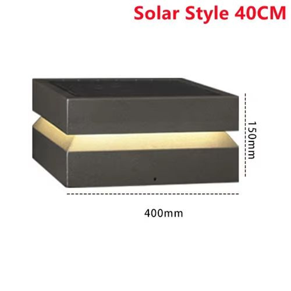 Solar IP65 Outdoor LED Square Garden Lamp For Fence Pillar Door Post 11