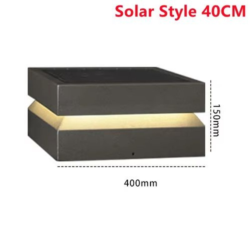 Solar IP65 Outdoor LED Square Garden Lamp For Fence Pillar Door Post 11