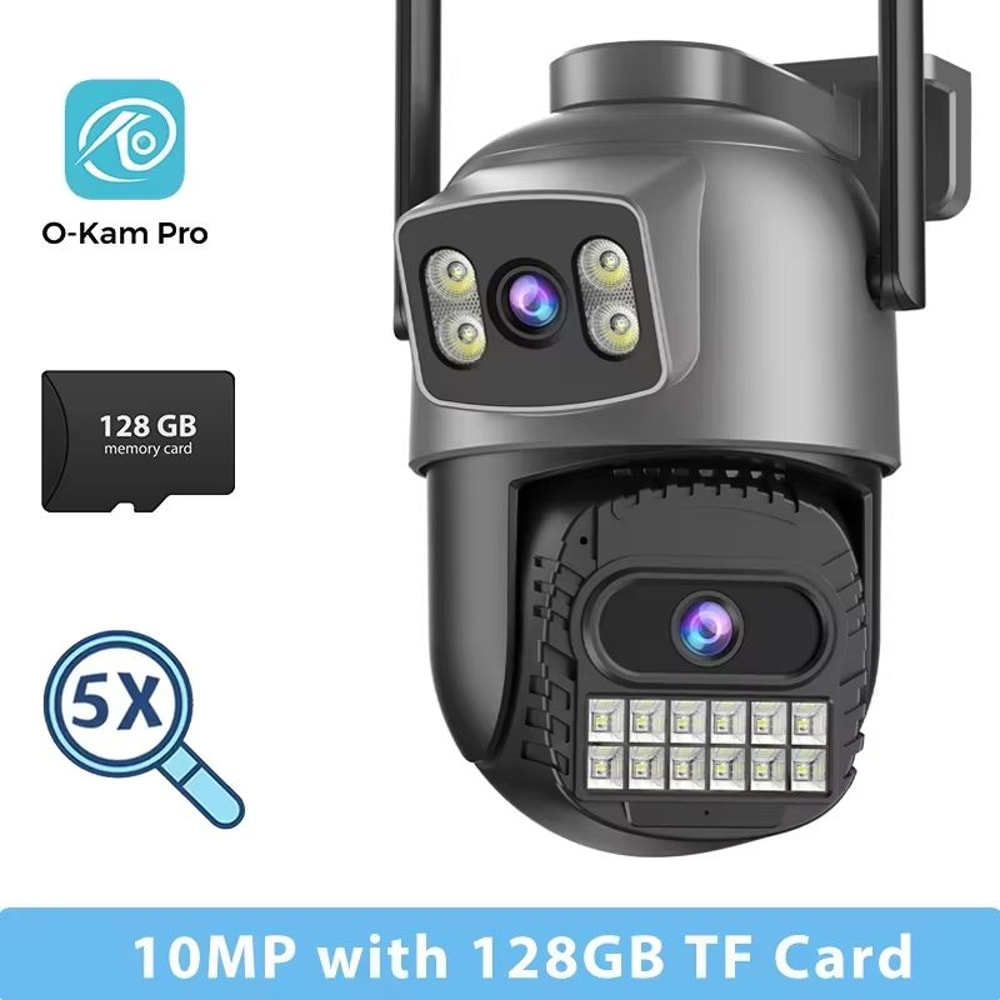BESDER 15MP Outdoor WiFi PTZ Security Camera With Dual Screens And 10X Zoom 10