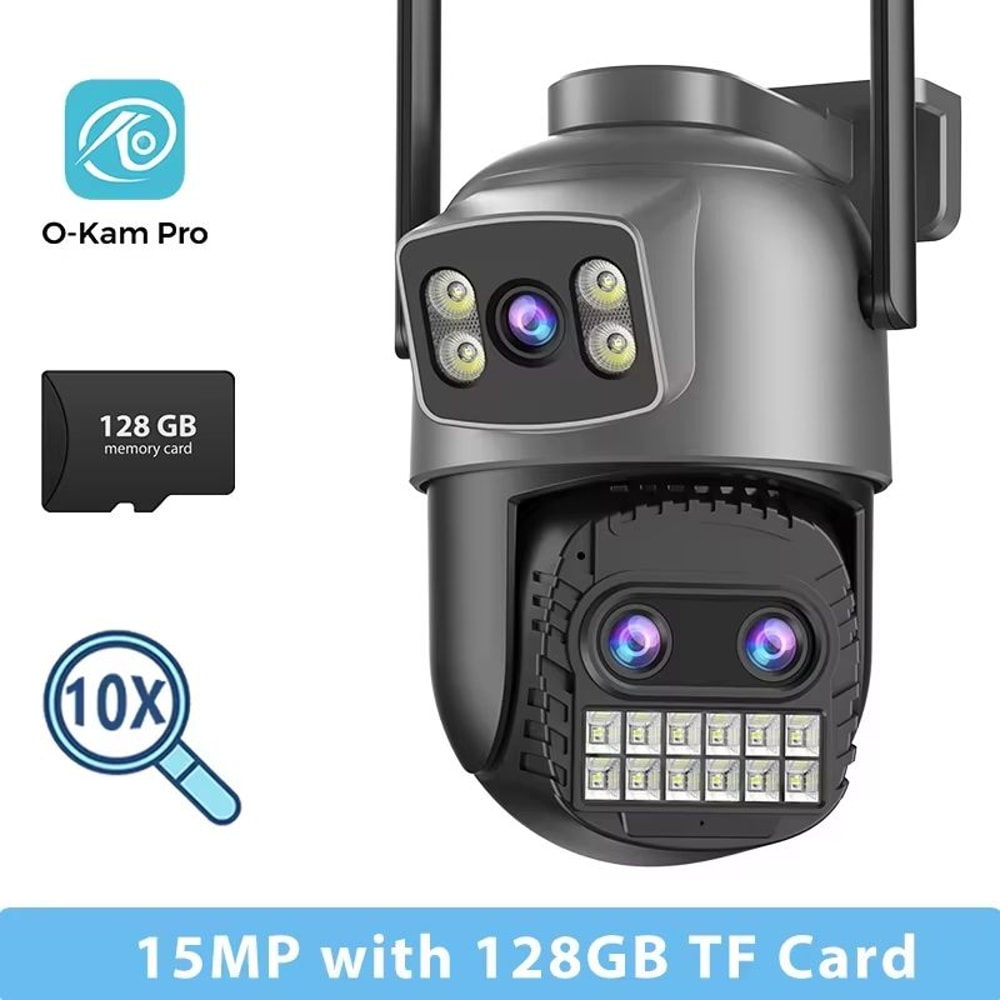BESDER 15MP Outdoor WiFi PTZ Security Camera With Dual Screens And 10X Zoom 14