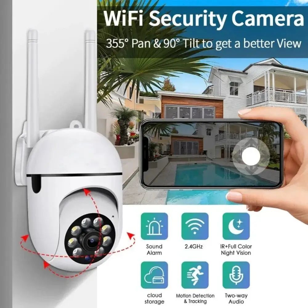 8MP Outdoor WiFi PTZ Security Camera With AI Human Tracking And 4X Zoom 1