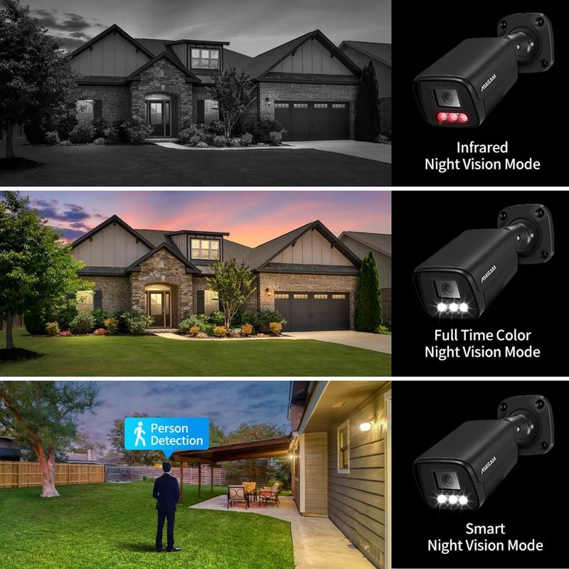 ASECAM 4K 8MP Outdoor PoE IP Security Camera With Human Detection And H265 Compression 1