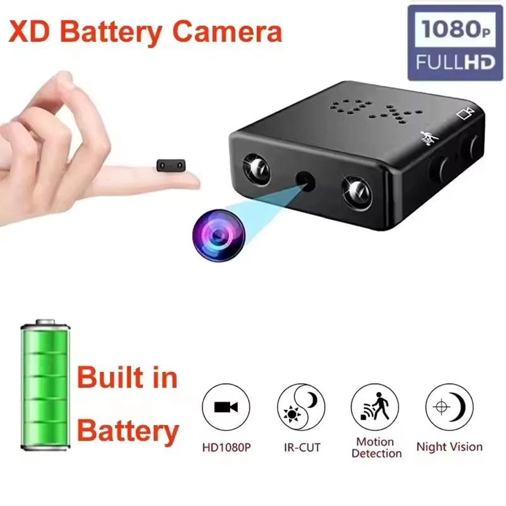 XD Full HD 1080P Mini Security Camera With Night Vision And Motion Detection 0