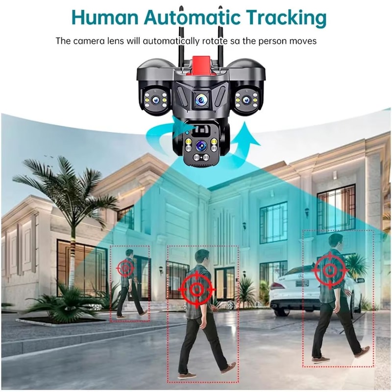 KERUI 6MP Solar WiFi 4G PTZ Outdoor Security Camera With Triple Lens And BuiltIn Battery 3