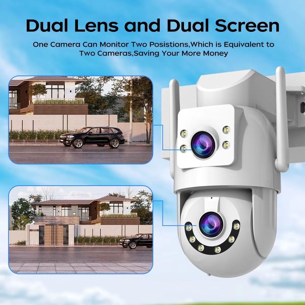 Jooan 4K 8MP Outdoor WiFi PTZ Security Camera With Dual Lens 5X Zoom And AI Tracking 1
