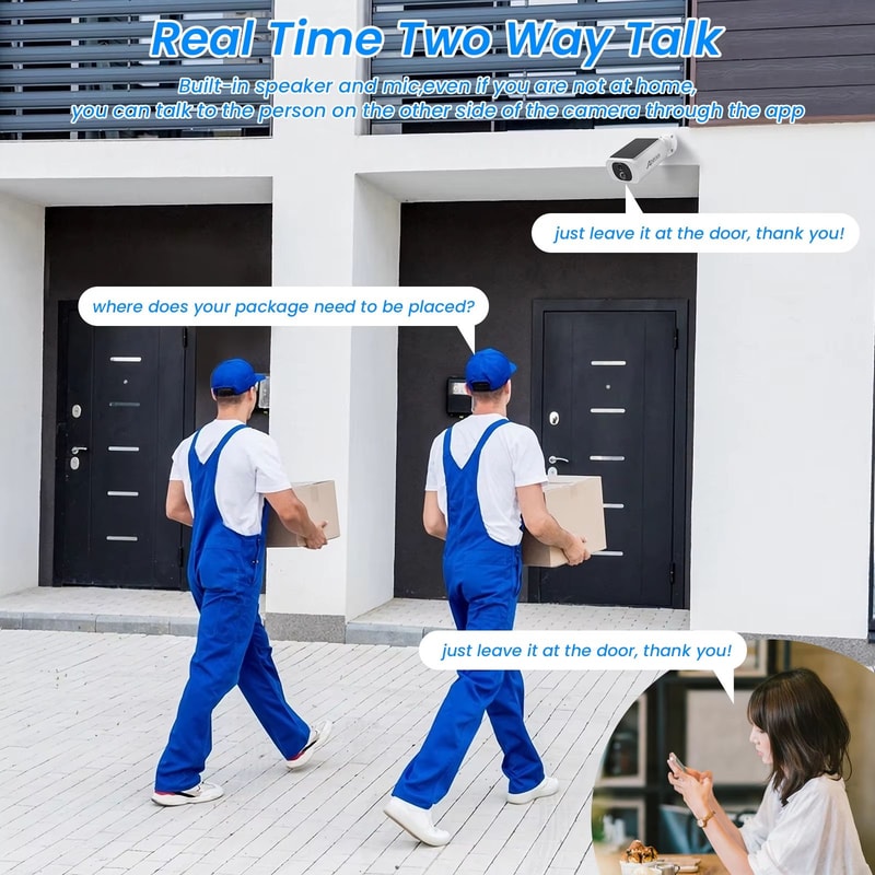 ANRAN 2K Solar Outdoor WiFi Security Camera With Floodlights And Color Night Vision 5