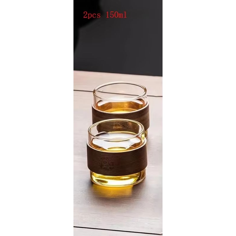 Magnetic Tea Separation Glass Teapot With One Click Water Control And Wooden Handle 6