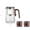 Magnetic Tea Separation Glass Teapot With One Click Water Control And Wooden Handle 18