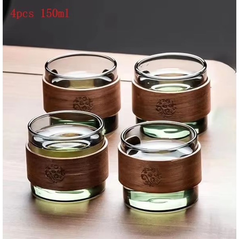 Magnetic Tea Separation Glass Teapot With One Click Water Control And Wooden Handle 19