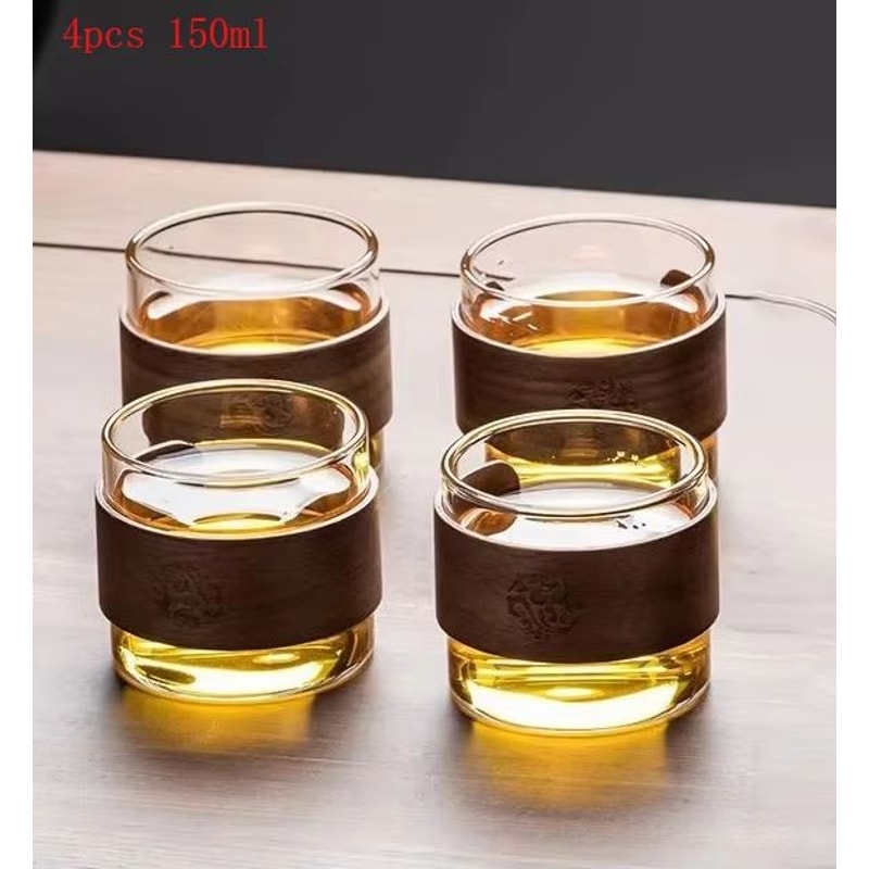 Magnetic Tea Separation Glass Teapot With One Click Water Control And Wooden Handle 20