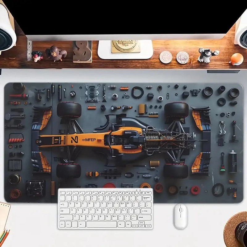 F1 Racing XXL Mouse Pad Extended Gaming Desk Pad Non Slip Keyboard Mouse Mat 1