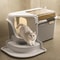 Large Corridor Style Enclosed Cat Litter Box With Lid Odor Control And Splash Proof Design 0