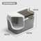 Large Corridor Style Enclosed Cat Litter Box With Lid Odor Control And Splash Proof Design 6