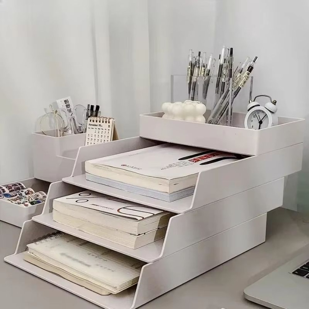 MultiLayer Desktop File Storage Rack Drawer Organizer For Office And Study 3