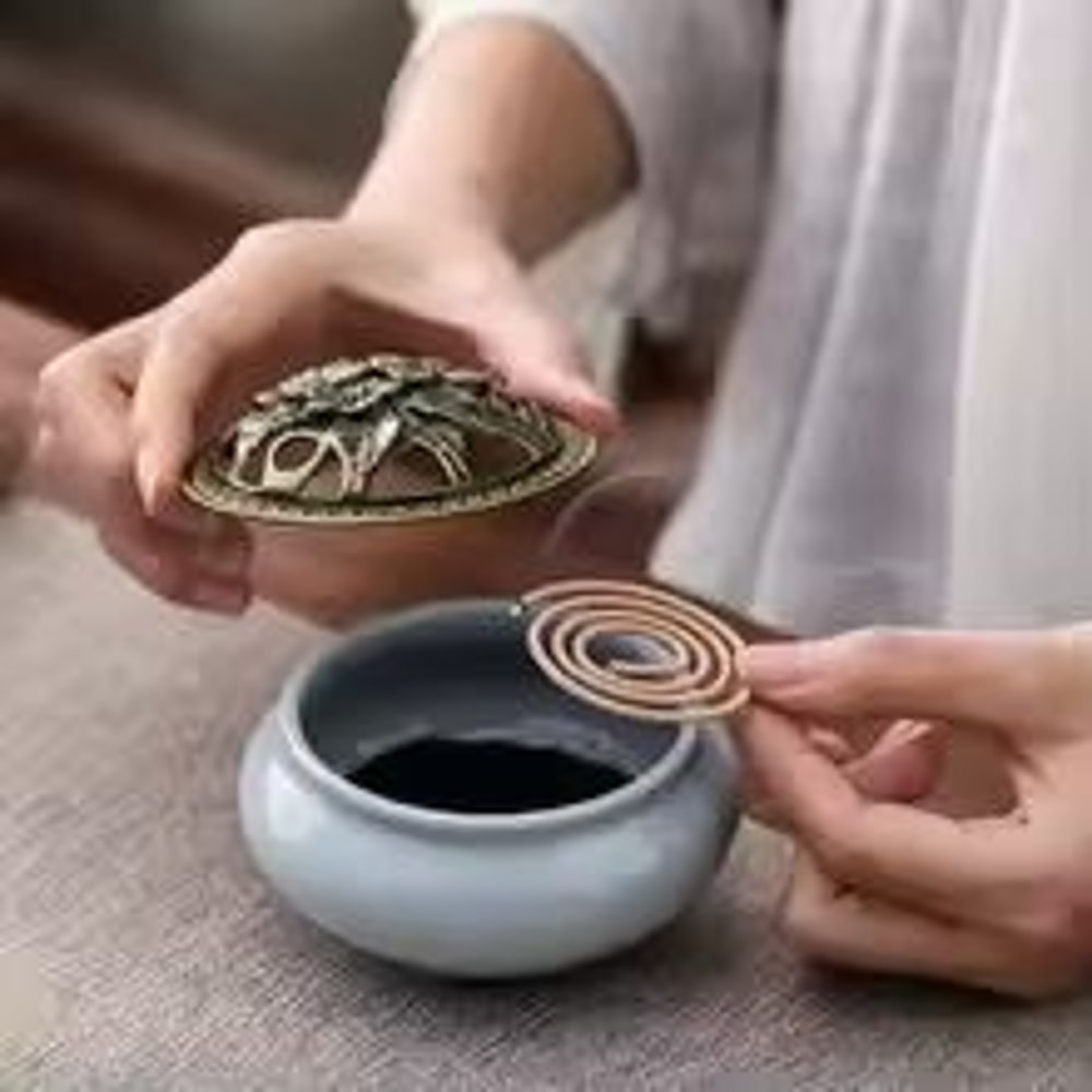 Chinese Kungfu Tea Set With Pot Four Cups Sandalwood Stove And Incense Burner Gift Box 4