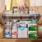 Large Portable Medicine Storage Box With Transparent Lid And Handle 2