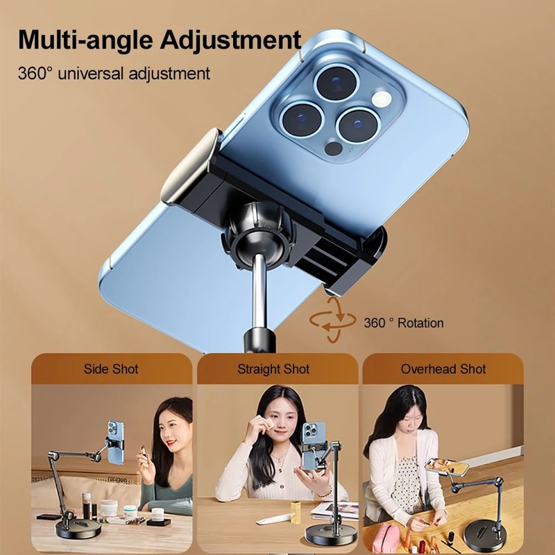 Portable Adjustable Folding Phone Stand With MultiAngle And Height Adjustment For Phones 1