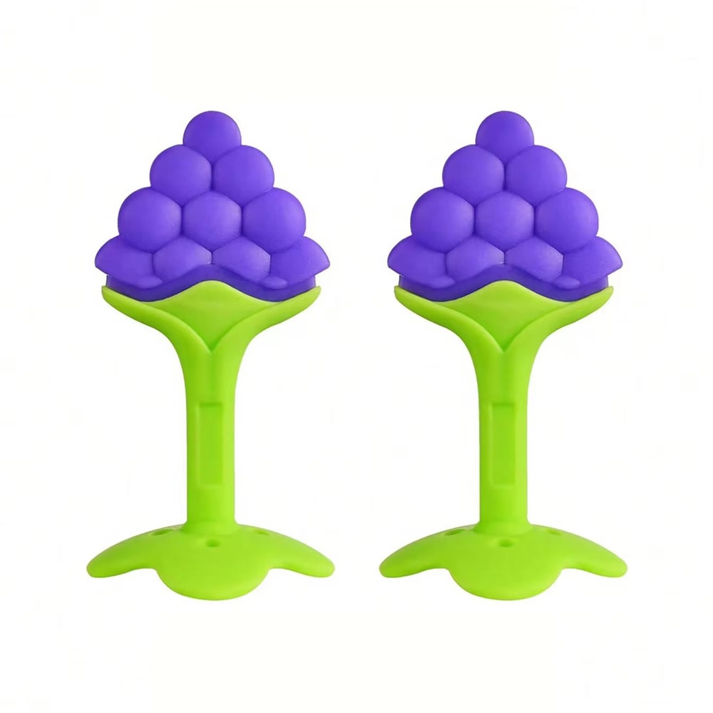 Soft Silicone Strawberry GrapeShape Baby Teether Ring 11