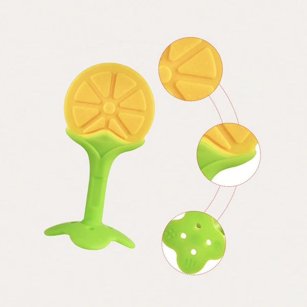 Soft Silicone Strawberry GrapeShape Baby Teether Ring 2